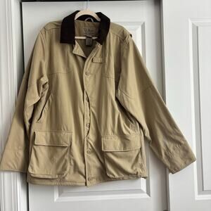 L.L. Bean Upland Field Coat Mens L Tall Tan Barn Jacket Chore Hunting 0YM99